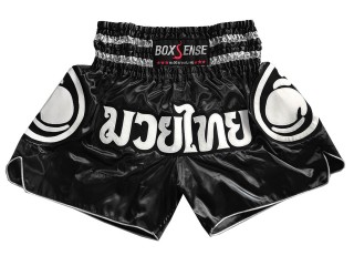 Boxsense Thai Boxing Shorts : BXS-101-Black
