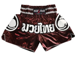Boxsense Thai Boxing Shorts : BXS-101-Maroon