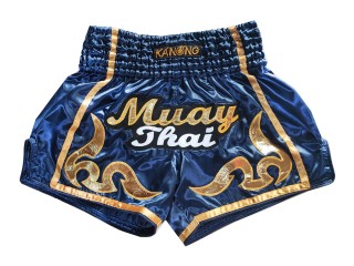 Kanong Retro Muay Thai Shorts : KNSRTO-232-Navy