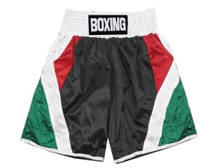 Custom Boxing Shorts : KNBXCUST-2053-Black-Green-Red