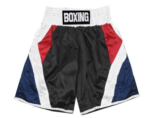 Custom Boxing Shorts : KNBXCUST-2053-Black-Navy-Red