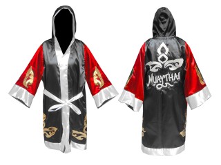 Customize Boxing Robe : KNFIR-143-Red-Black