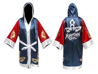 Customize Boxing Robe : KNFIR-143-Red-Navy