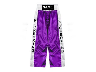 Custom kickboxing pants : KNPANTS-001-Purple