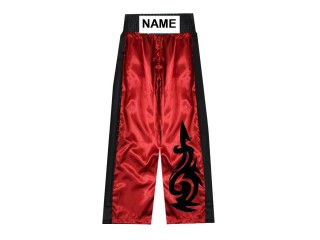Custom kickboxing pants : KNPANTS-003-Red