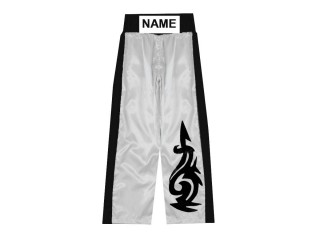 Custom kickboxing pants : KNPANTS-003-White