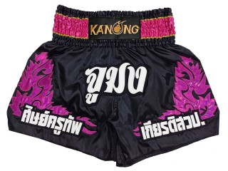 Custom Muay Thai Shorts : KNSCUST-1268-Black