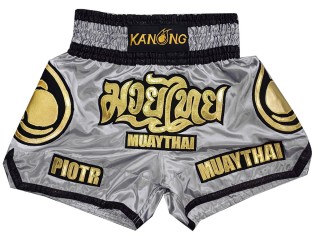 Custom Muay Thai Shorts : KNSCUST-1269-Grey