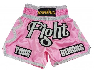 Custom Muay Thai Shorts : KNSCUST-1272-Pink