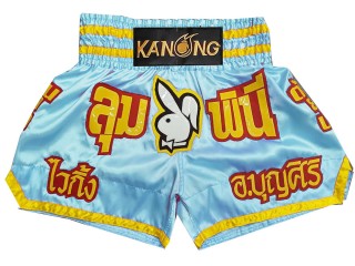 Custom Muay Thai Shorts : KNSCUST-1273-LightBlue