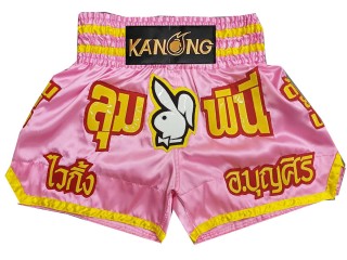 Custom Muay Thai Shorts : KNSCUST-1273-Pink