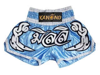 Custom Muay Thai Shorts : KNSCUST-1294-LightBlue