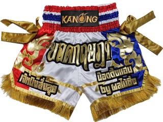 Custom Muay Thai Shorts : KNSCUST-1297-White