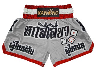 Custom Muay Thai Shorts : KNSCUST-1299-Grey