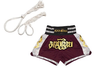 Mongkol Prajead set with Muay Thai Shorts : Mongkol-Boran-147-Maroon