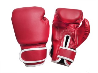 Kanong Kids Muay Thai Boxing Gloves : Plain Red
