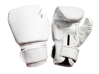 Kanong Kids Muay Thai Boxing Gloves : Plain White