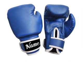 Custom Kids Muay Thai Gloves : KNGCUST-KIDS-437 Blue
