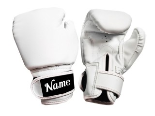 Custom Kids Muay Thai Gloves : KNGCUST-KIDS-439 White