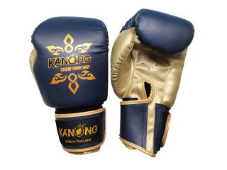 Kanong Kids Muay Thai training Gloves : Thai Power Navy/Gold