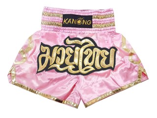 Kanong Muay Thai boxing Shorts : KNS-121-Pink