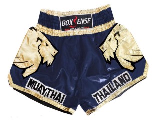 Boxsense Muay Thai Boxing shorts : BXS-303-Navy