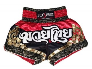 Boxsense Thai Boxing Shorts : BXS-086-Red