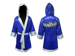 Customize Boxing Robe with hood : Blue