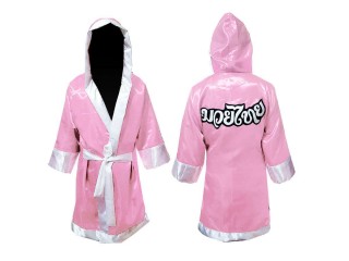 Peronalized Kanong Boxing Robe with hood : Pink