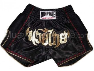 Lumpinee Kids Retro Muay Thai Shorts : LUMRTO-003 Black