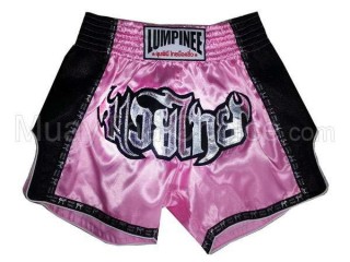 Lumpinee Woman Retro Muay Thai Fight Shorts : LUMRTO-003 Pink-W