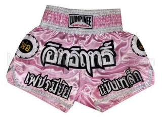 Lumpinee Muay Thai Boxing shorts with tassles: LUM-028 Pink