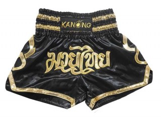 Kanong Muay Thai boxing Shorts : KNS-121-Black