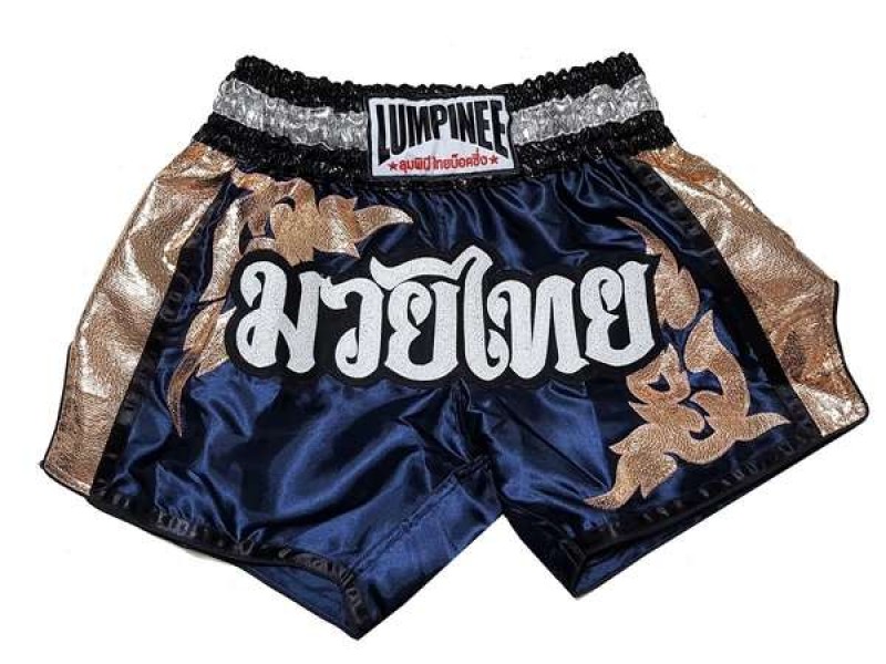 Lumpinee Muay Thai Boxing shorts : LUM-043-Navy