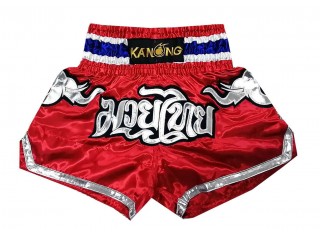 Kanong Thailand Muay Thai Shorts Thailand : KNS-125-Red