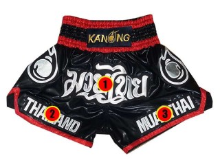 Kick-Thai-Box Shorts Thai Short,Thaiboxhose Muay Thai Short blau/weiß/rot 