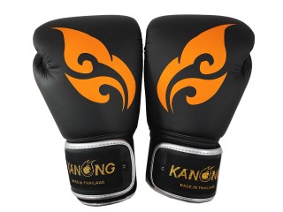 Kanong Microfiber Muay Thai Boxing Gloves : Thai-Wing-Black