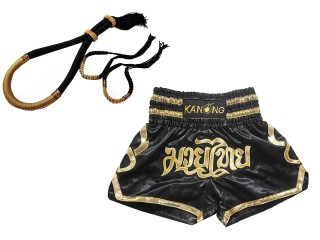 Mongkol Prajead set with Muay Thai Shorts : 121-Black