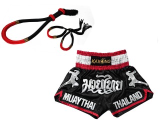Mongkol Prajead set with Muay Thai Shorts : 133-Black