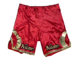 Customize MMA shortsิออadd name or logo : Red