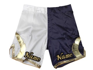 Custom MMA shorts : White-Navy