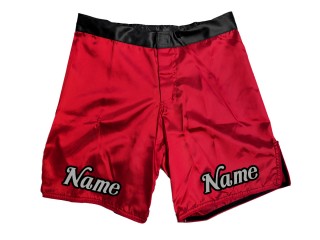 Custom MMA shorts with name : Red