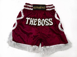 Custom Boxing Shorts , Personalise Boxing Shorts : KNBXCUST-2048-Maroon