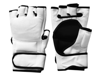 Custom MMA Grappling gloves : White
