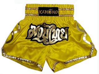 Kanong Muay Thai Kick boxing Shorts : KNS-121-Yellow