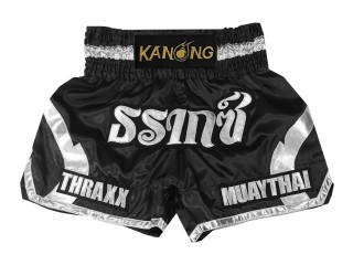 Personalise Black and Red Muay Thai Shorts : KNSCUST-1203
