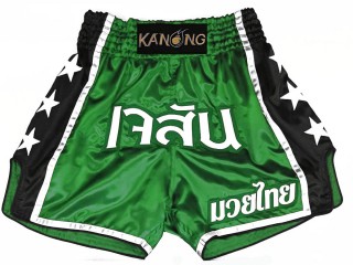 Custom unique Green Muay Thai Shorts : KNSCUST-1210