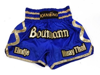 Personalise Black and Red Muay Thai Shorts : KNSCUST-1213