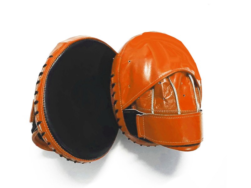 Custom Compact Punch Pads Orange Black MuayThaiArt custom-compact-punch-pads-orange-black-muaythaiart