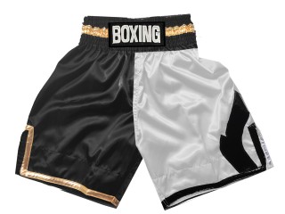 Personalised Boxing Pants : KNBSH-037-TT-Black-White
